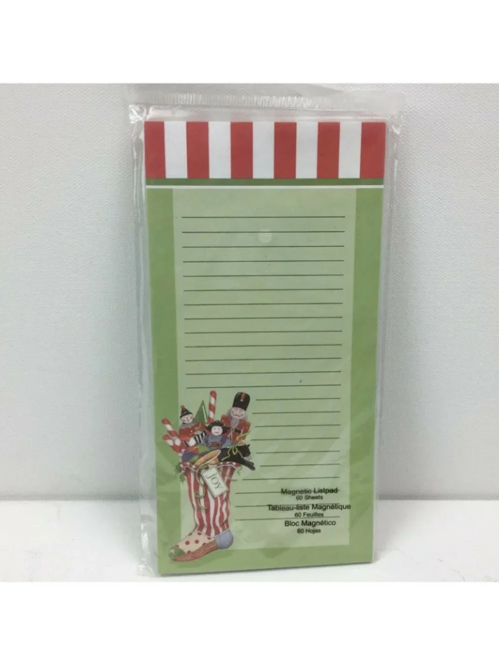 Season Greetings Patriotic Magnetic List Note Pad Paper Set Snowmen Fireworks